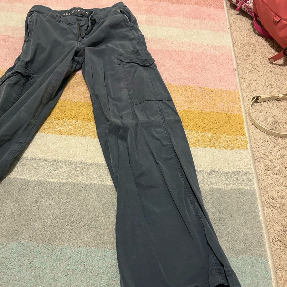 American Eagle Outfitters Blue Cargo Pants